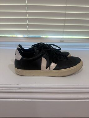 Veja Black Sneakers with White Accents